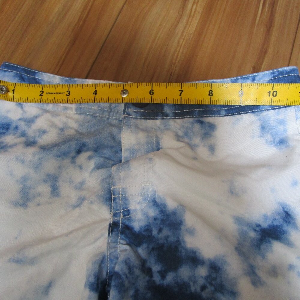 POLO RALPH LAUREN BOYS NAVY BLUE WHITE TIE DYE SWIM SHORTS BIG PONY SZ 7 EUC - Picture 5 of 15